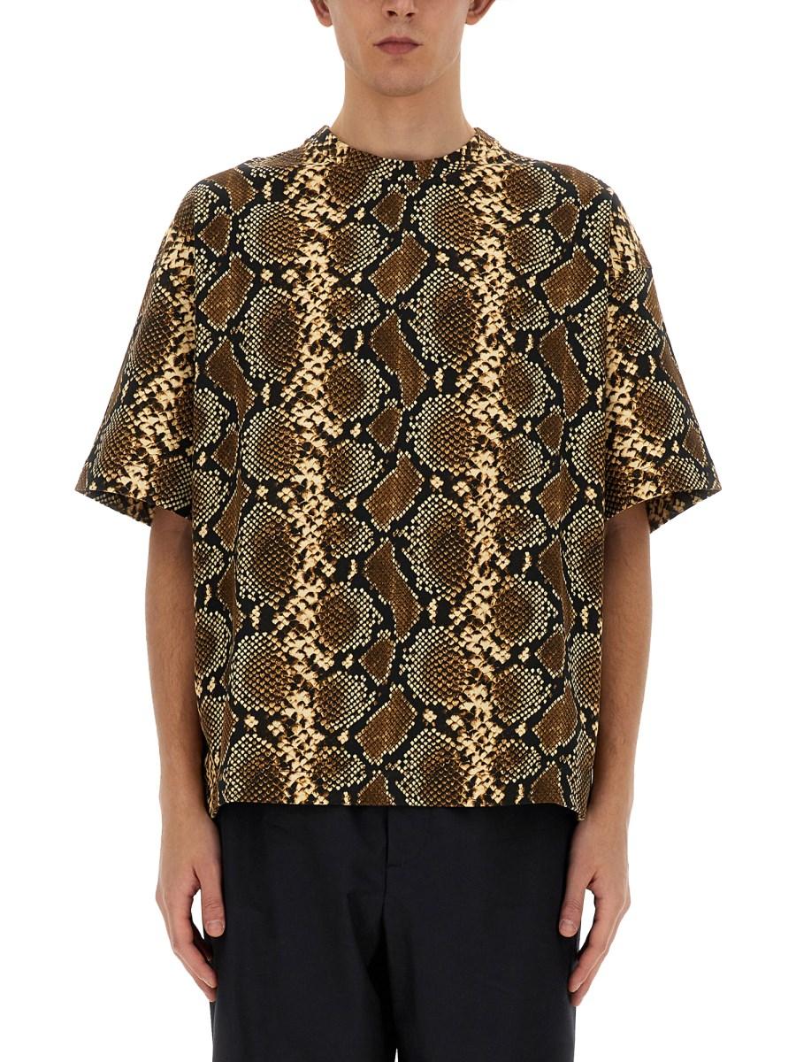 JIL SANDER T-SHIRT CON MOTIVO ANIMALIER