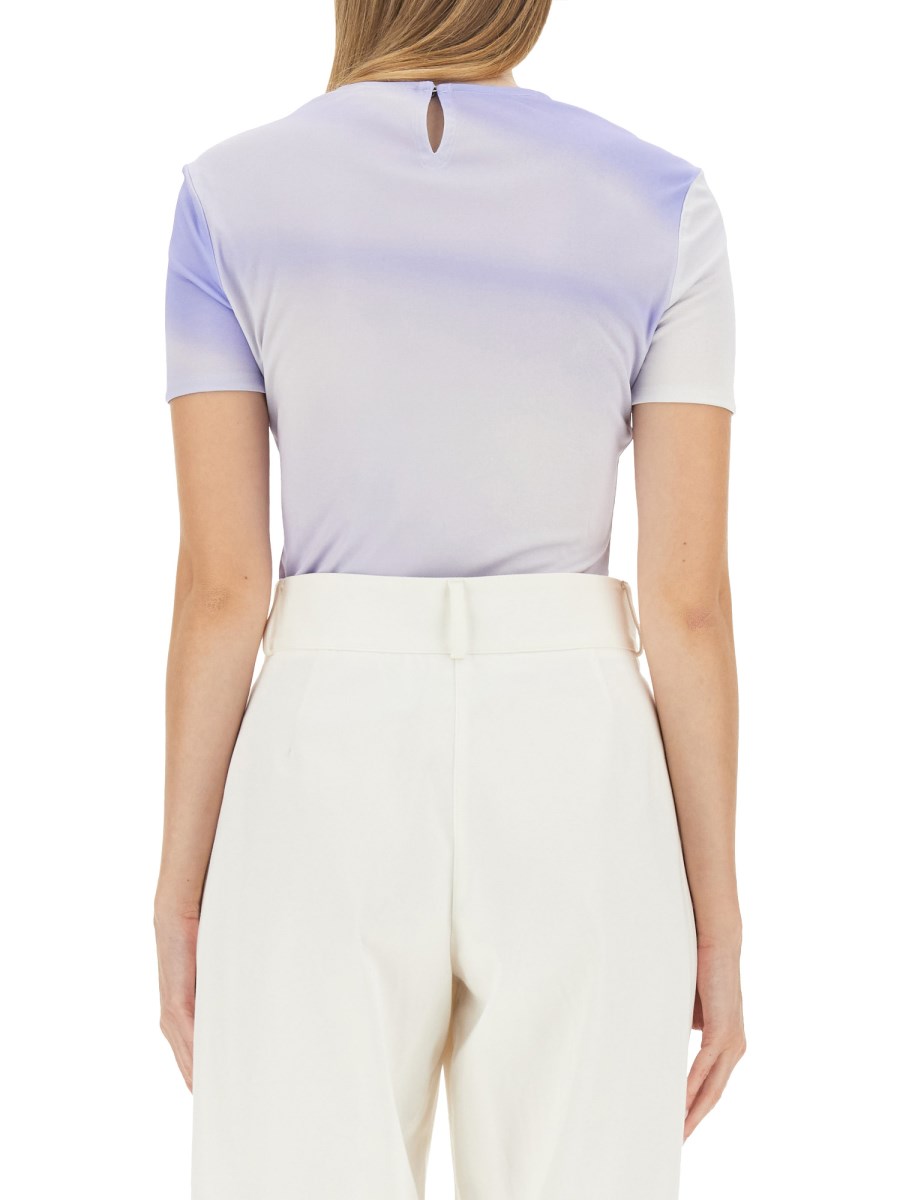 JIL SANDER T-SHIRT IN VISCOSA CON LOGO