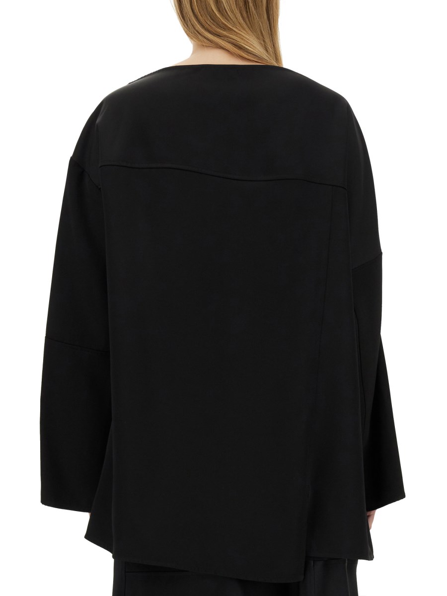 JIL SANDER TOP ASIMMETRICO IN VISCOSA