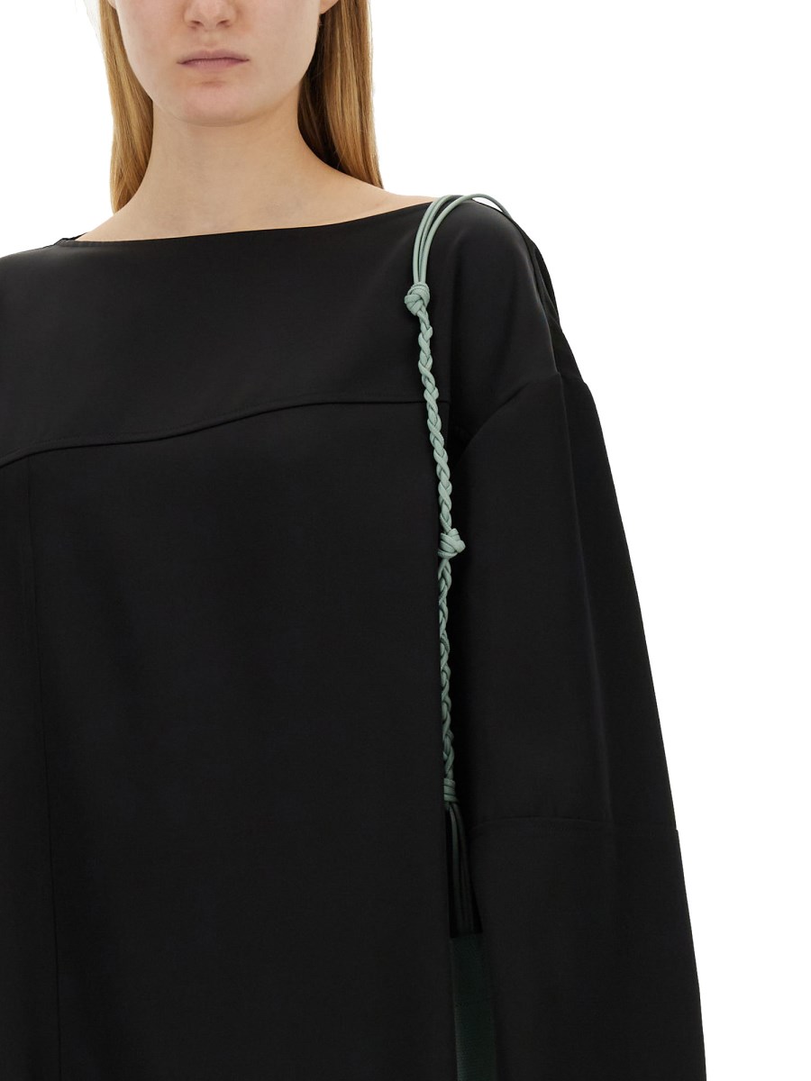 JIL SANDER TOP ASIMMETRICO IN VISCOSA