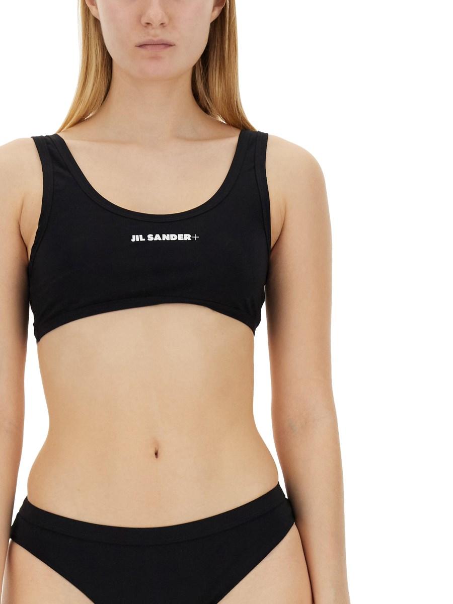 JIL SANDER TOP BIKINI CON LOGO