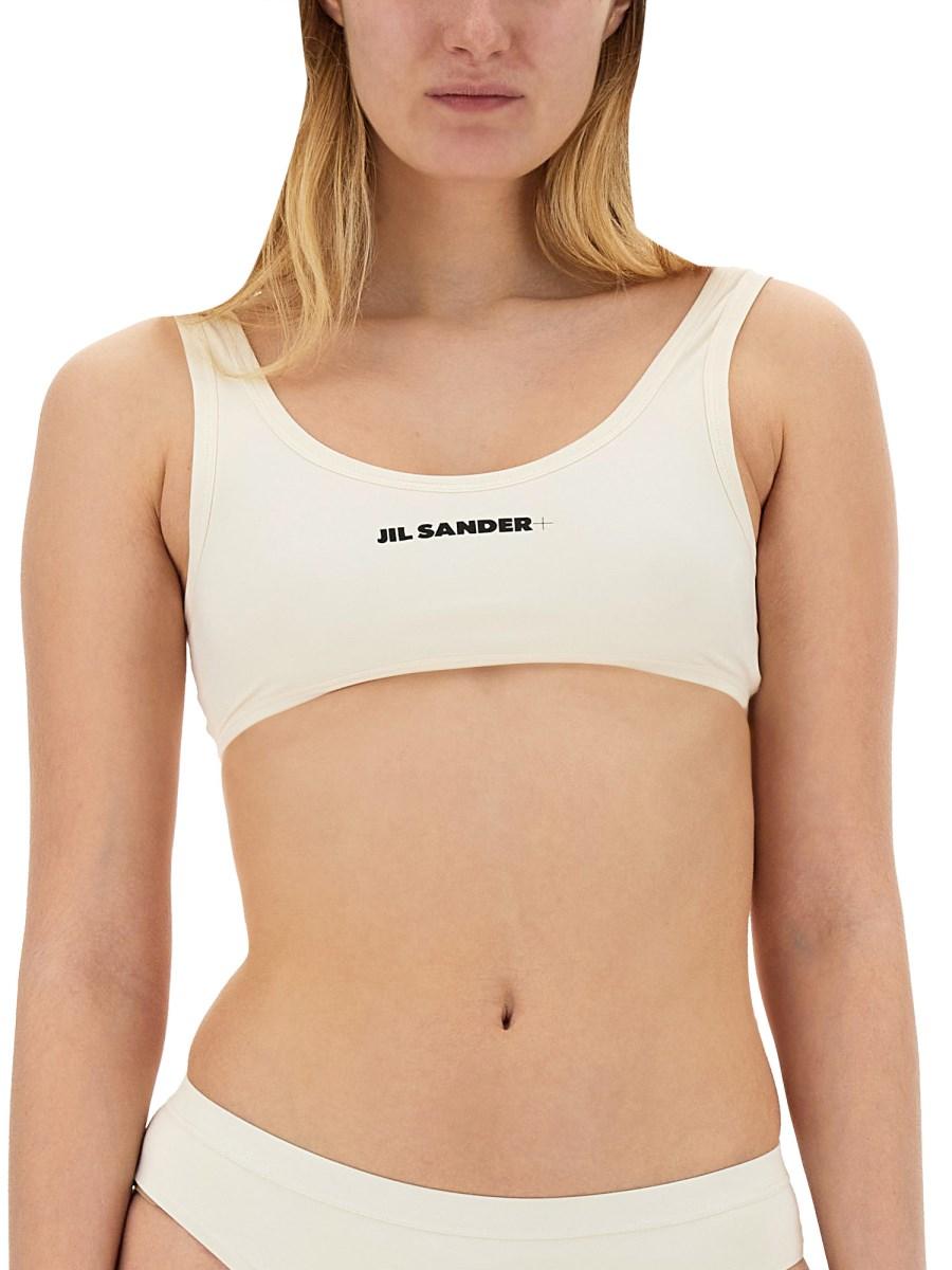JIL SANDER TOP BIKINI CON LOGO