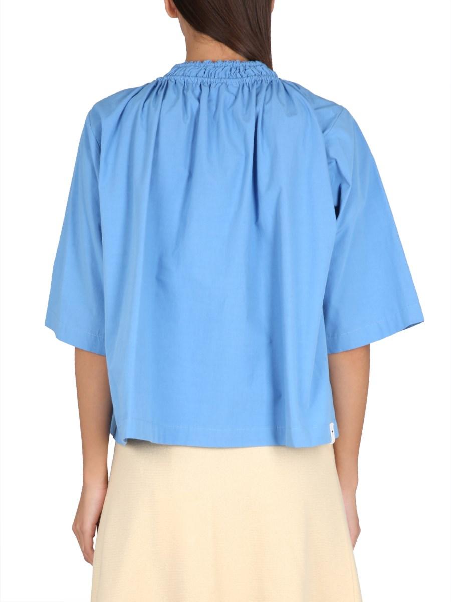 JIL SANDER TOP IN COTONE CON COULISSE