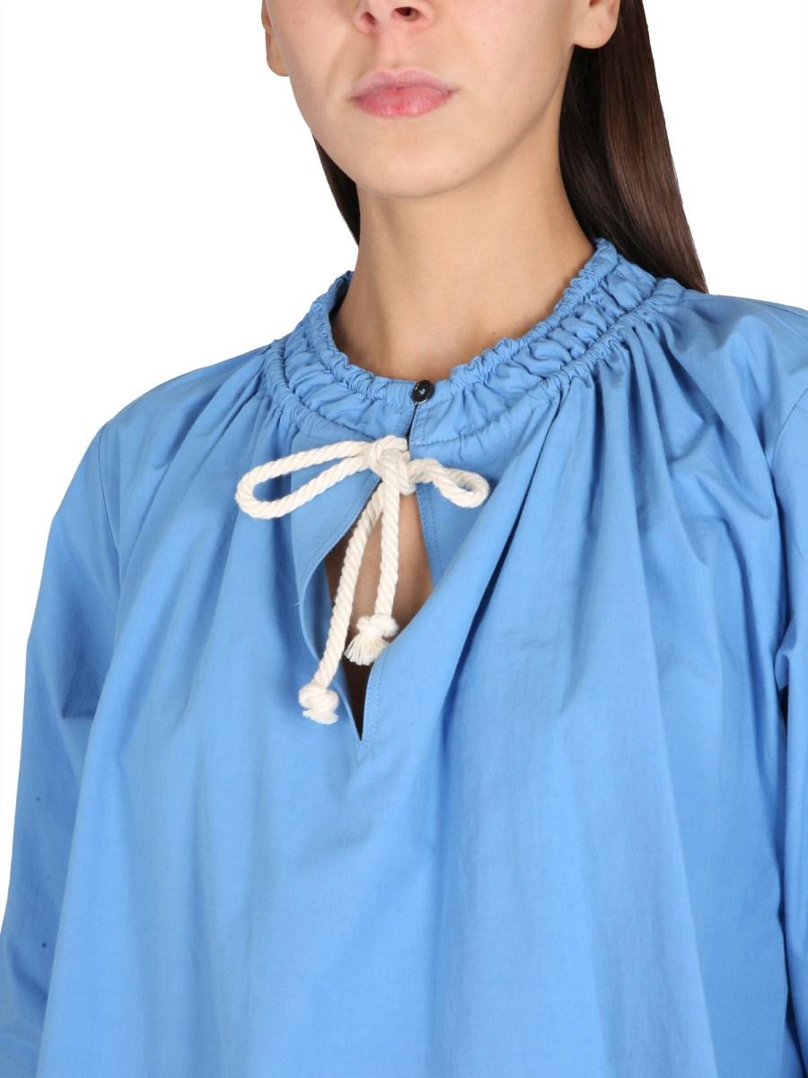 JIL SANDER TOP IN COTONE CON COULISSE