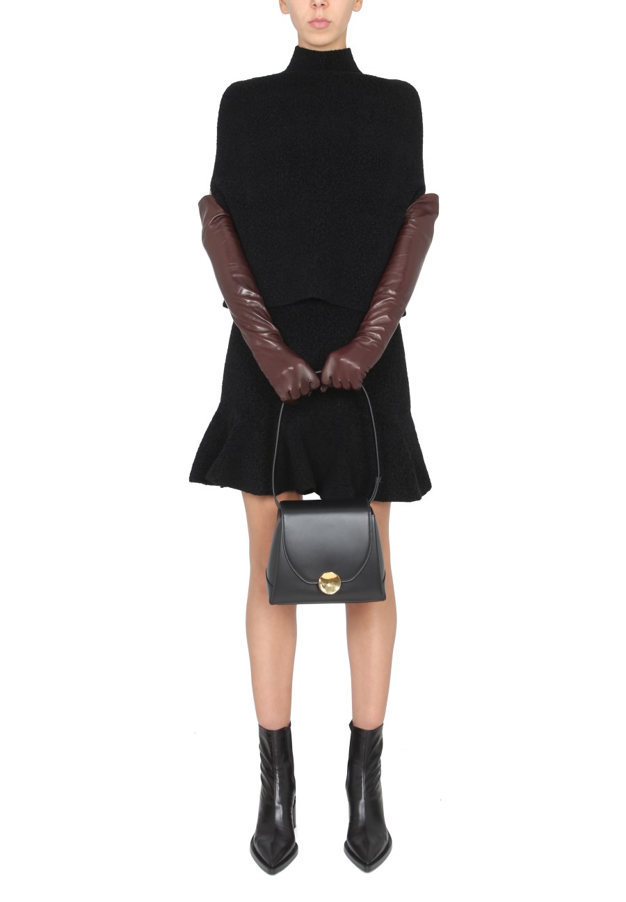 JIL SANDER TOP IN MAGLIA DI VELLUTO E LANA