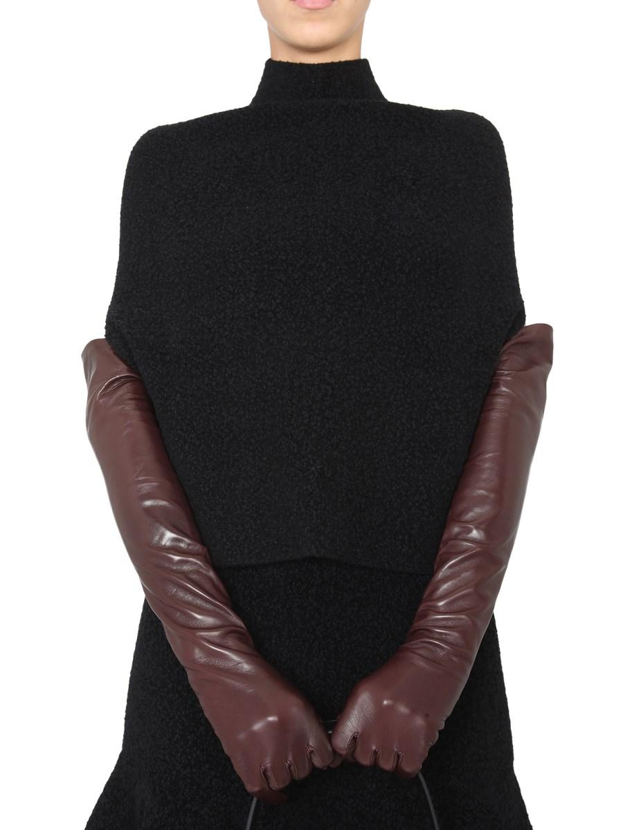JIL SANDER TOP IN MAGLIA DI VELLUTO E LANA