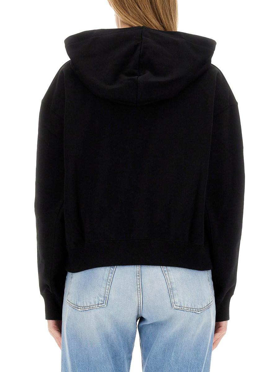JW ANDERSON FELPA IN COTONE CON CAPPUCCIO