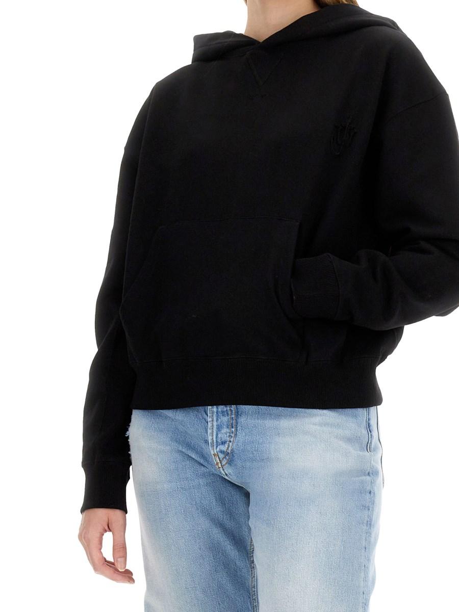 JW ANDERSON FELPA IN COTONE CON CAPPUCCIO