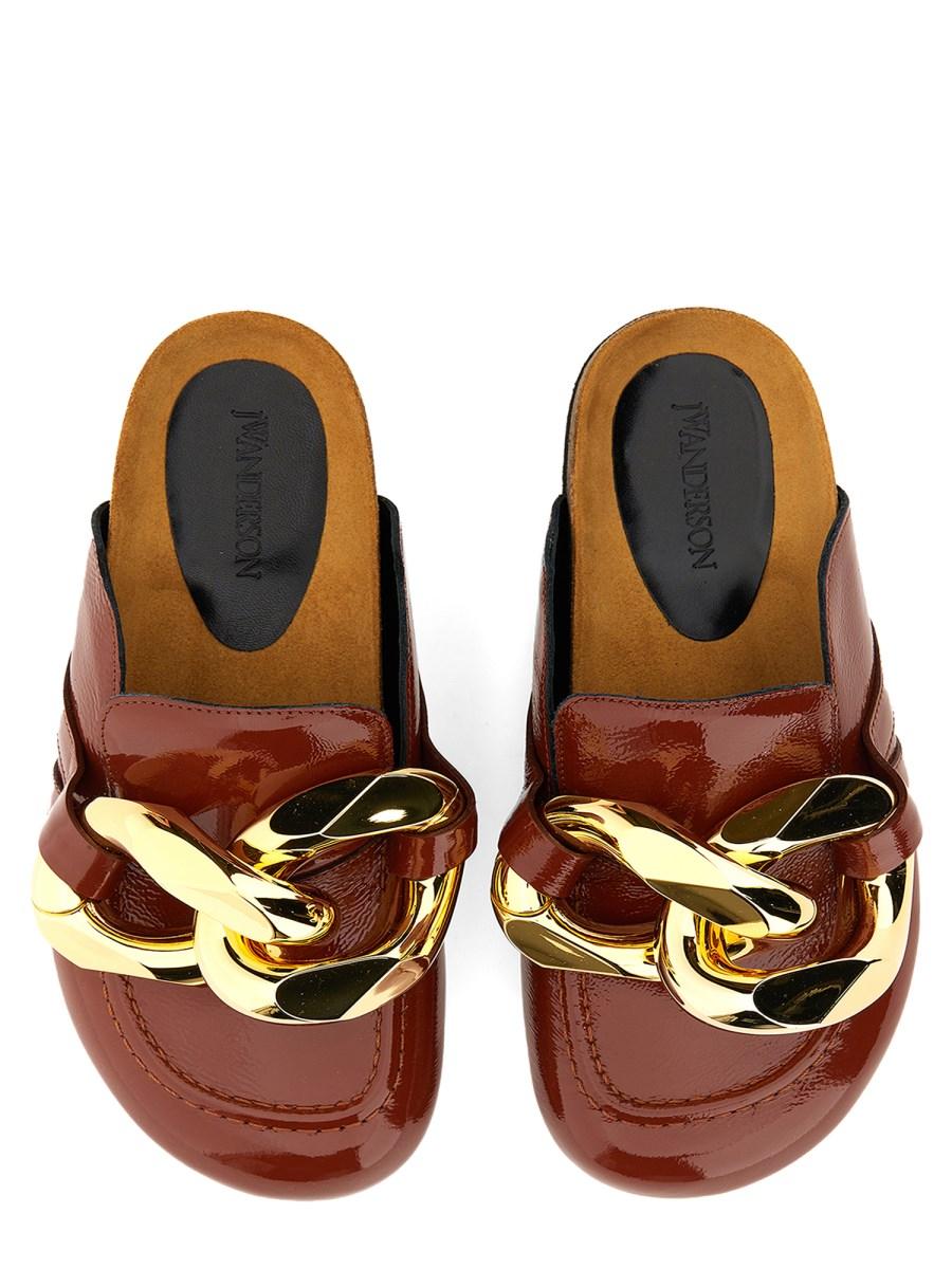 JW ANDERSON MULE CHAIN IN PELLE LUCIDA