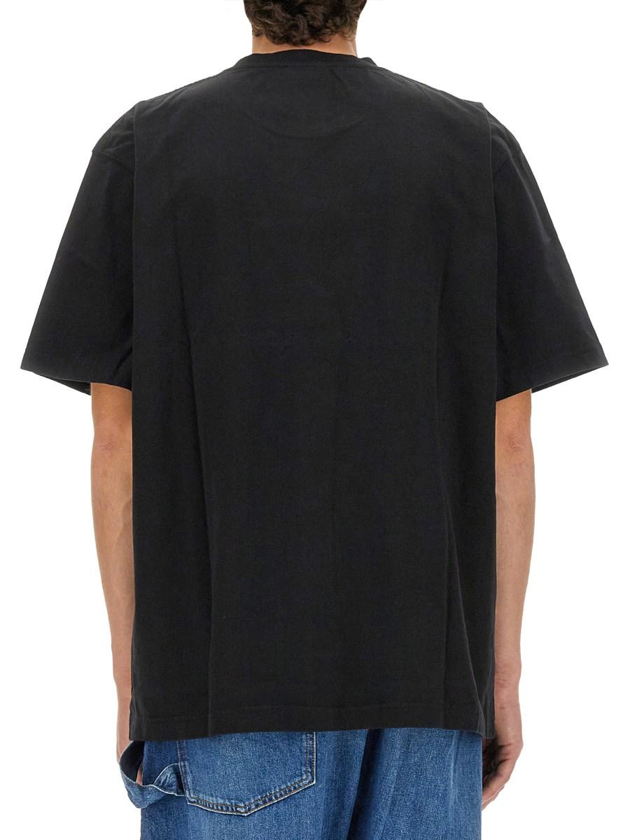 JW ANDERSON T-SHIRT "CANARY" IN COTONE