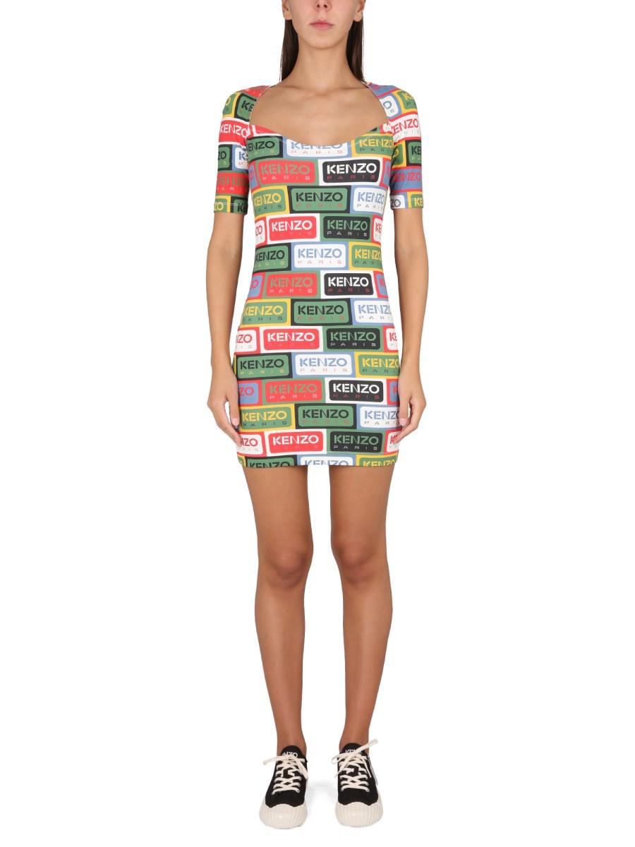 KENZO ABITO BODYCON 'KENZO LABELS'