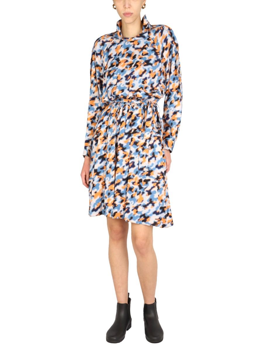 KENZO ABITO IN VISCOSA 'BLURRED FLOWERS'