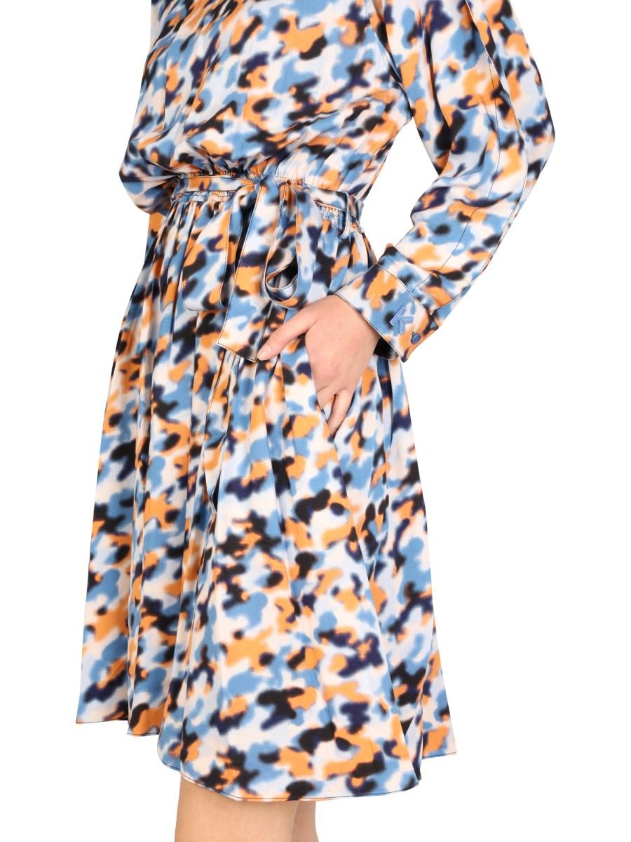 KENZO ABITO IN VISCOSA 'BLURRED FLOWERS'