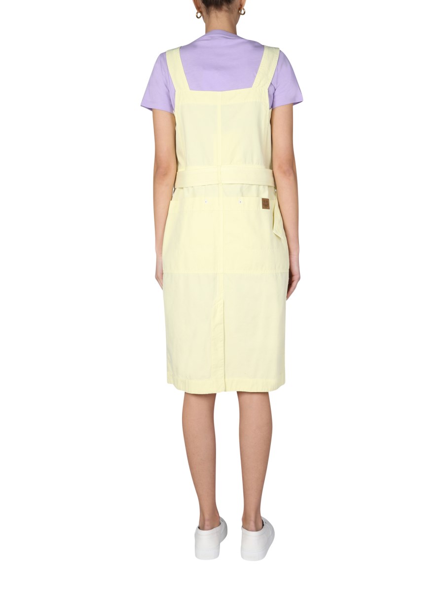 KENZO ABITO MIDI IN DENIM DI COTONE CON CINTURA