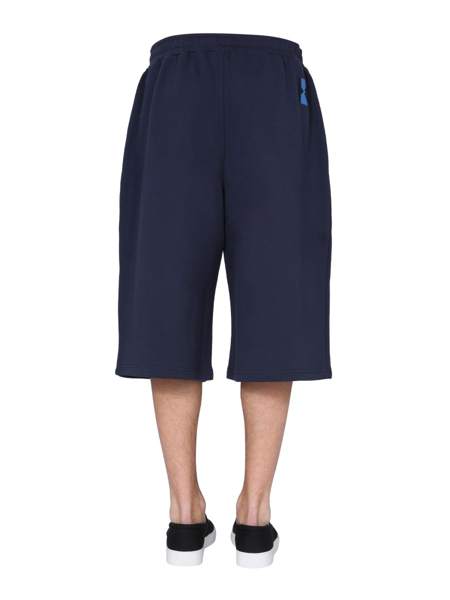 KENZO BERMUDA IN FELPA DI COTONE CON LOGO