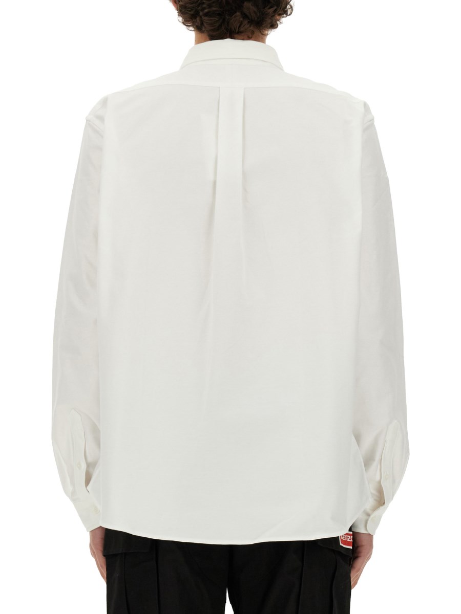 KENZO CAMICIA BOKE FLOWER IN POPELINE DI COTONE