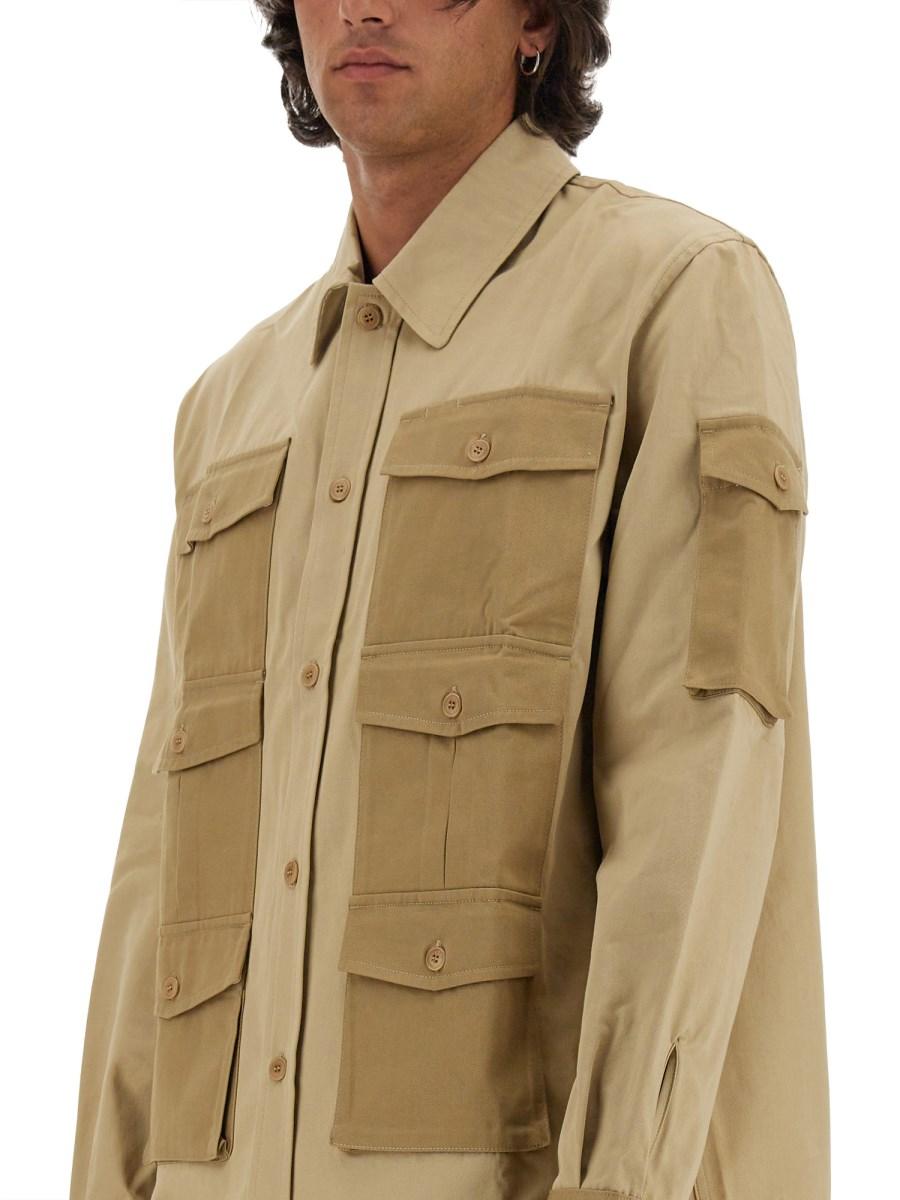 KENZO CAMICIA CARGO IN COTONE