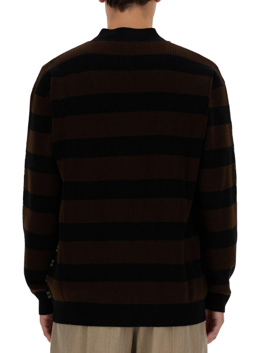 KENZO CARDIGAN "POPPY" IN LANA CON MOTIVO RIGA