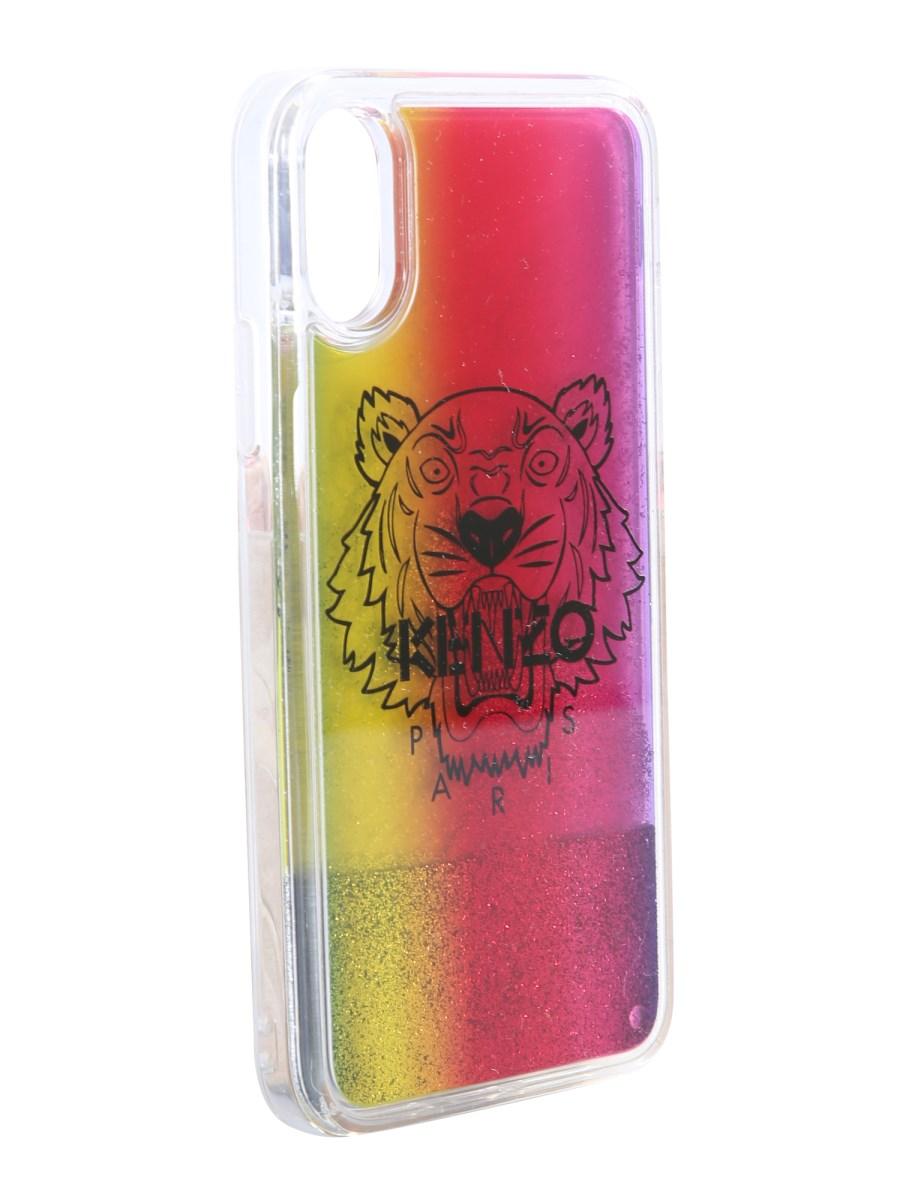 KENZO COVER IPHONE X/XS CON LOGO LIQUID GLITTER