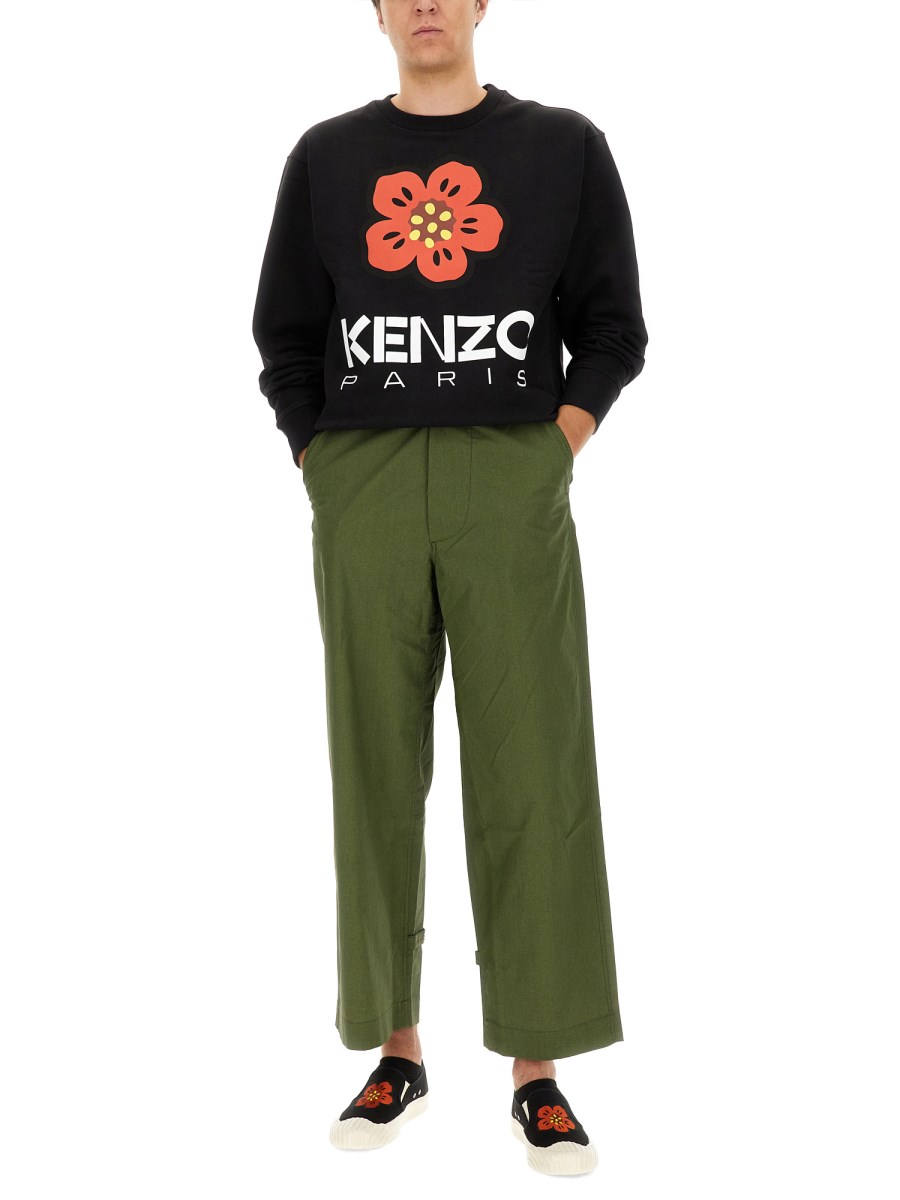 KENZO FELPA BOKE FLOWER IN COTONE