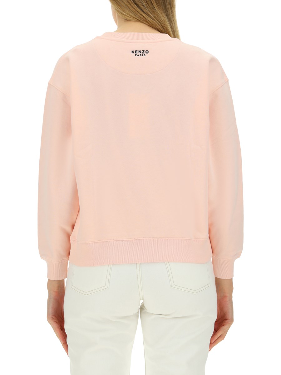 KENZO FELPA IN COTONE CON PATCH LOGO