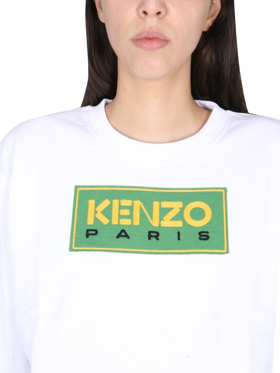 KENZO FELPA IN COTONE CON STAMPA LOGO