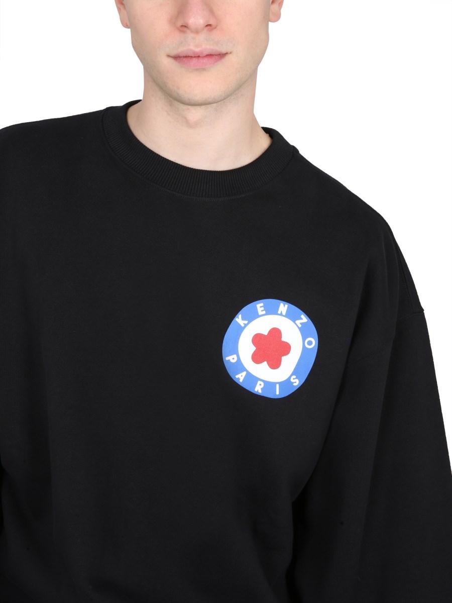 KENZO FELPA IN COTONE CON STAMPA LOGO