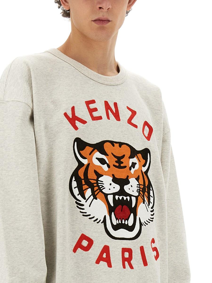 KENZO FELPA LUCKY TIGER IN COTONE