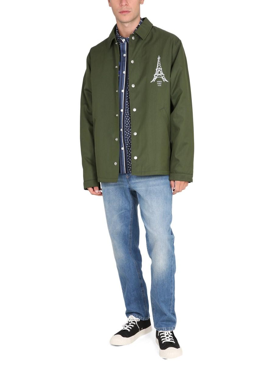 KENZO GIACCA COACH IN MISTO COTONE