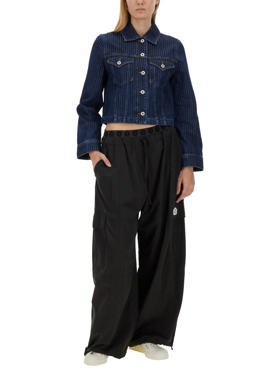 KENZO GIACCA CROPPED IN COTONE
