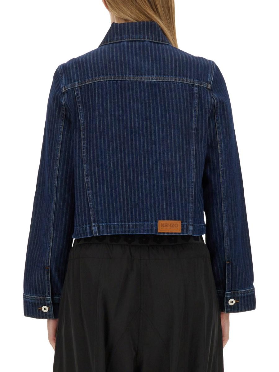KENZO GIACCA CROPPED IN COTONE