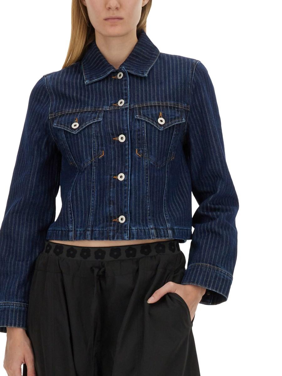 KENZO GIACCA CROPPED IN COTONE