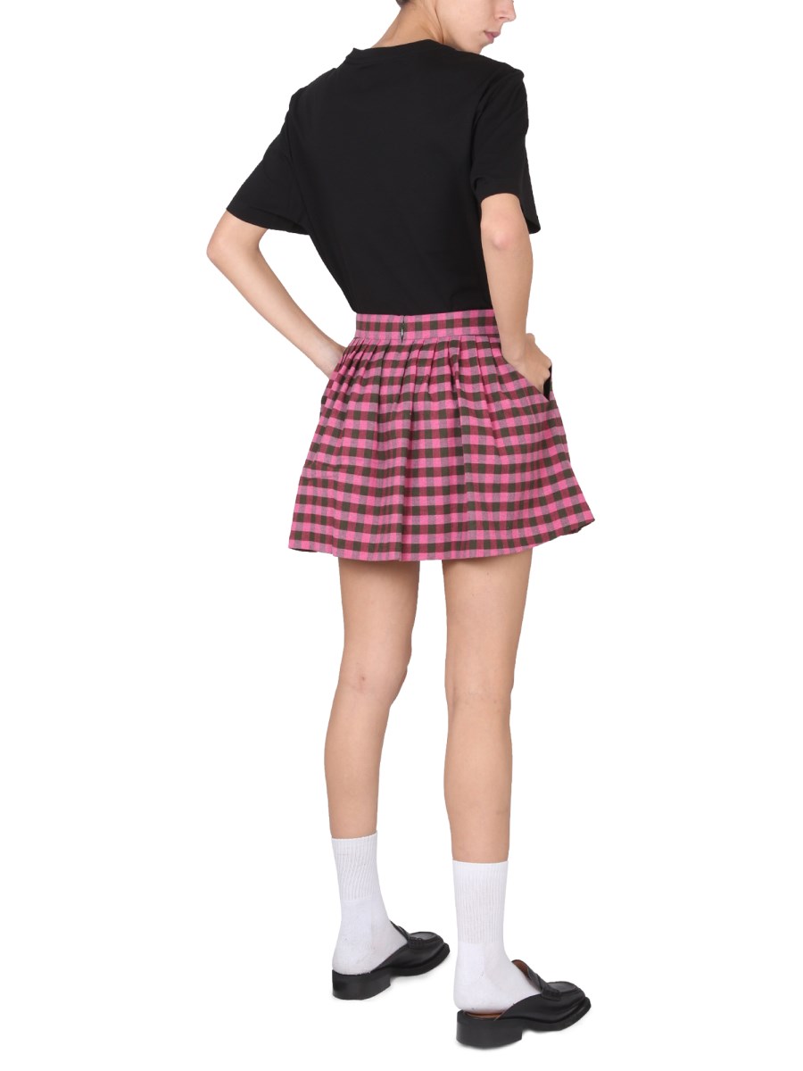 KENZO GONNA MINI FLARED GINGHAM