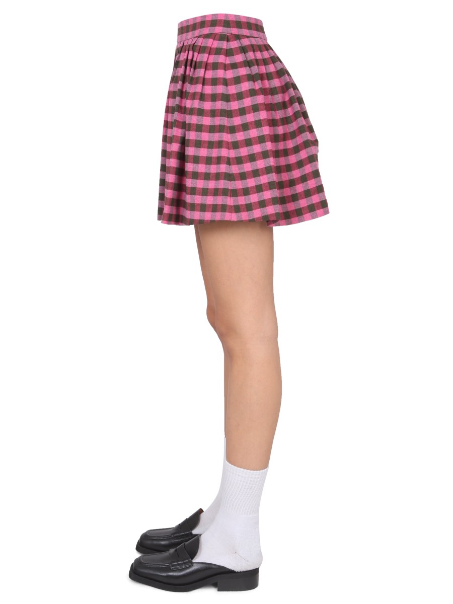 KENZO GONNA MINI FLARED GINGHAM