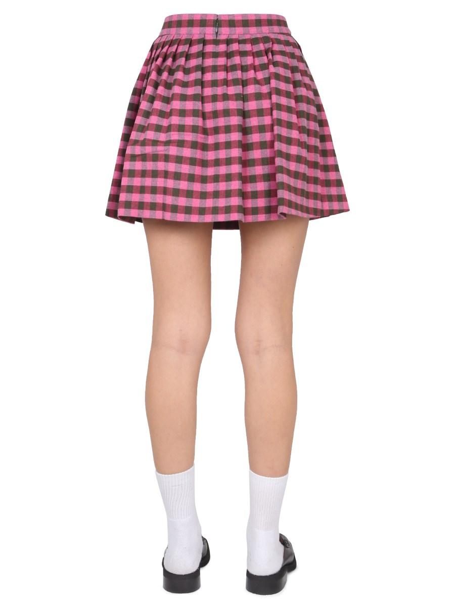 KENZO GONNA MINI FLARED GINGHAM
