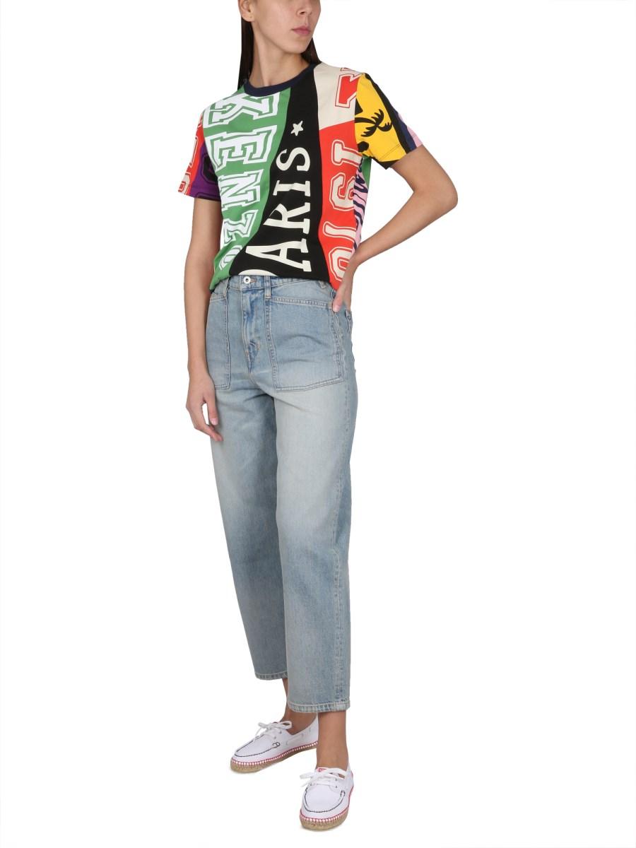KENZO JEANS CARROT FIT IN DENIM DI COTONE