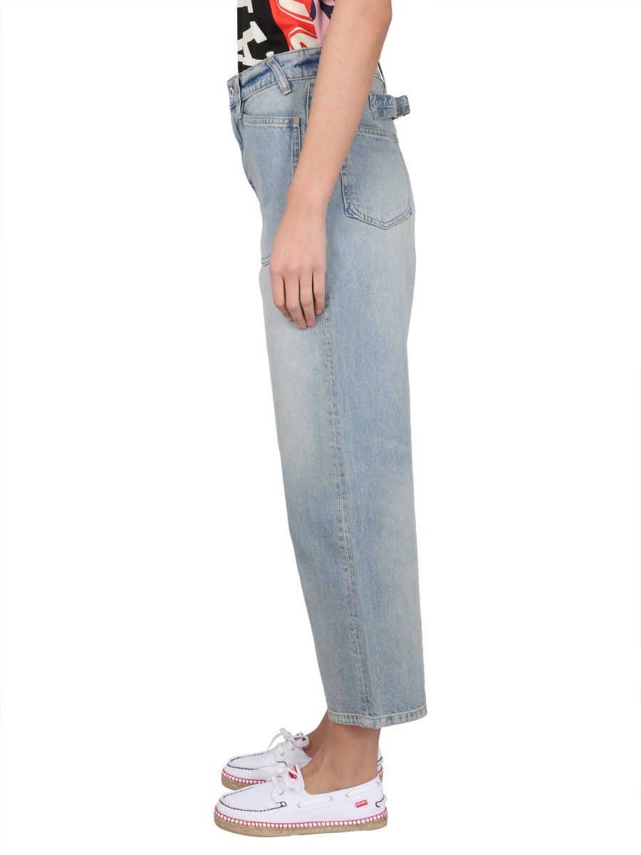 KENZO JEANS CARROT FIT IN DENIM DI COTONE