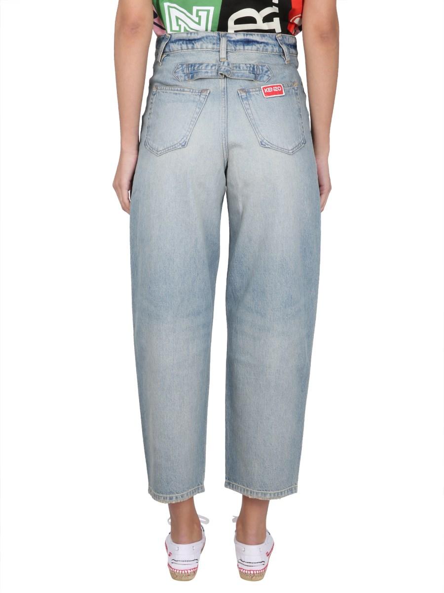 KENZO JEANS CARROT FIT IN DENIM DI COTONE