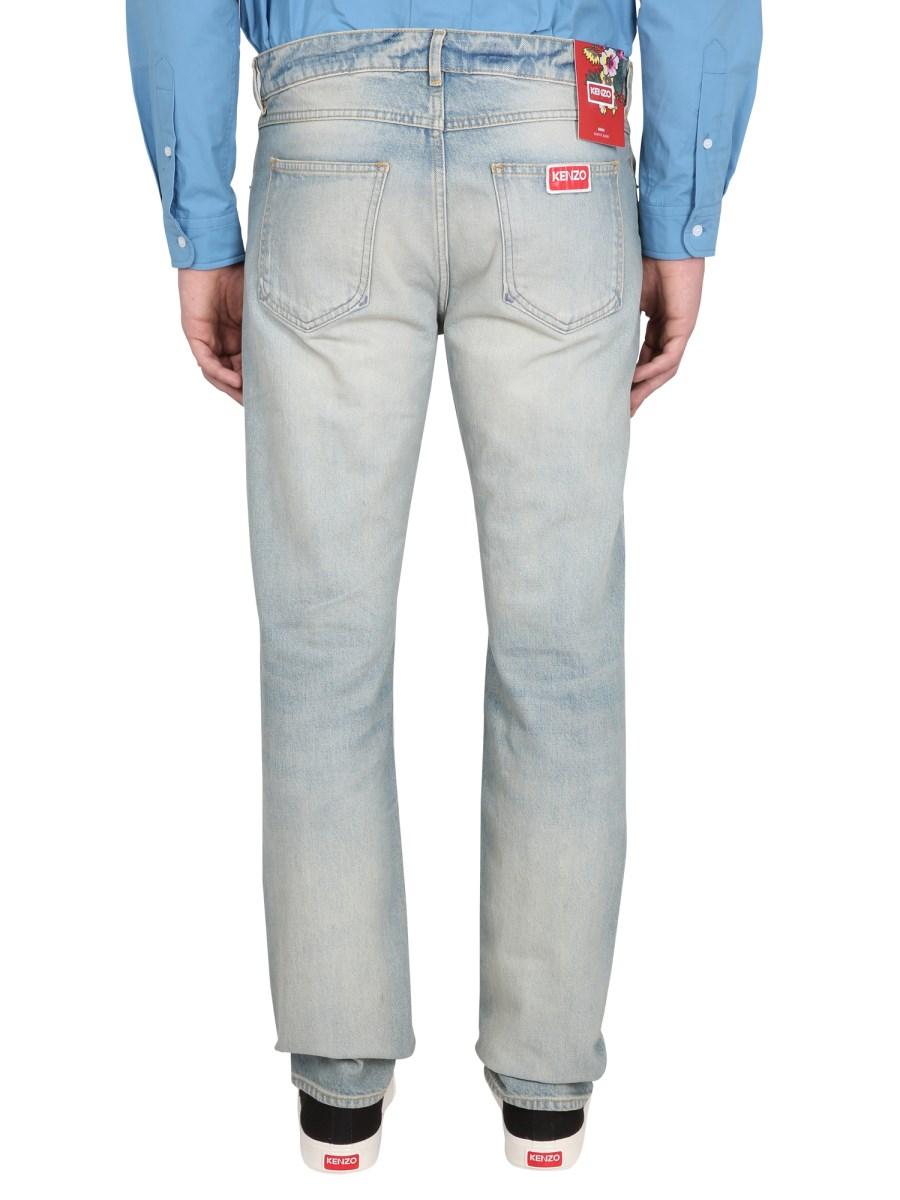 KENZO JEANS SLIM FIT IN DENIM DI COTONE