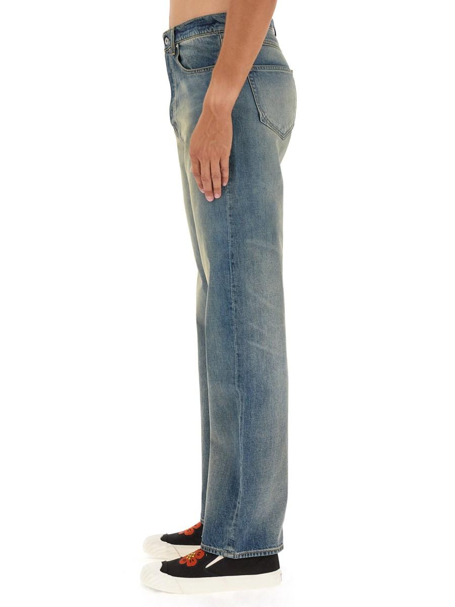 KENZO JEANS STRAIGHT FIT IN DENIM DI COTONE