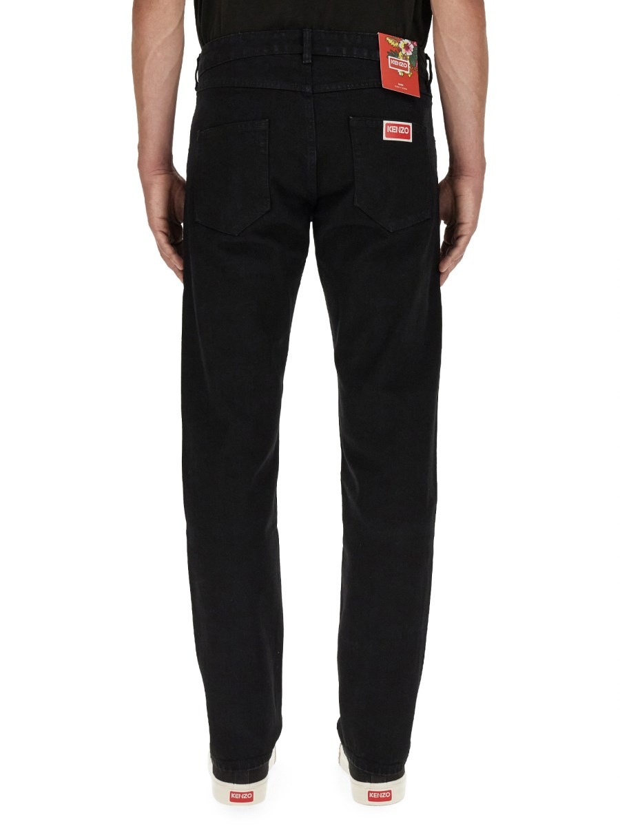 KENZO JEANS STRAIGHT LEG IN DENIM DI COTONE
