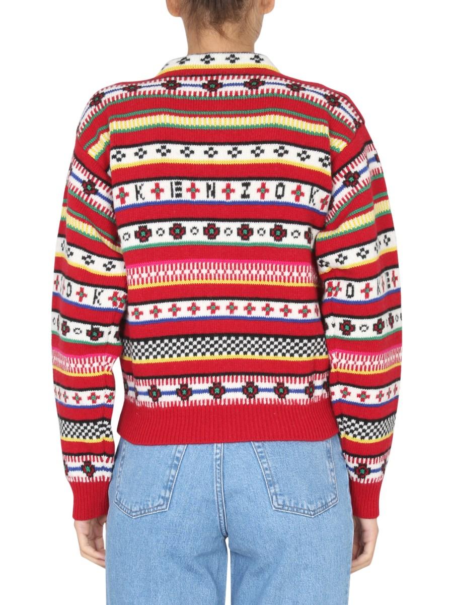 KENZO MAGLIA "FAIR ISLE" IN LANA
