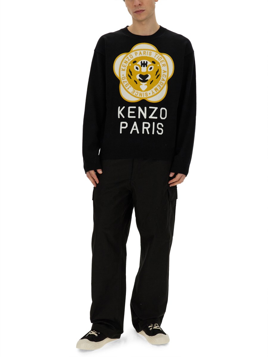 KENZO MAGLIA IN LANA CON LOGO