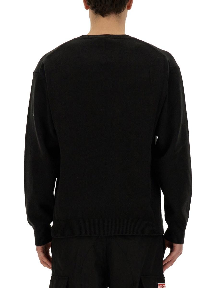 KENZO MAGLIA IN LANA CON RICAMO BOKE FLOWER