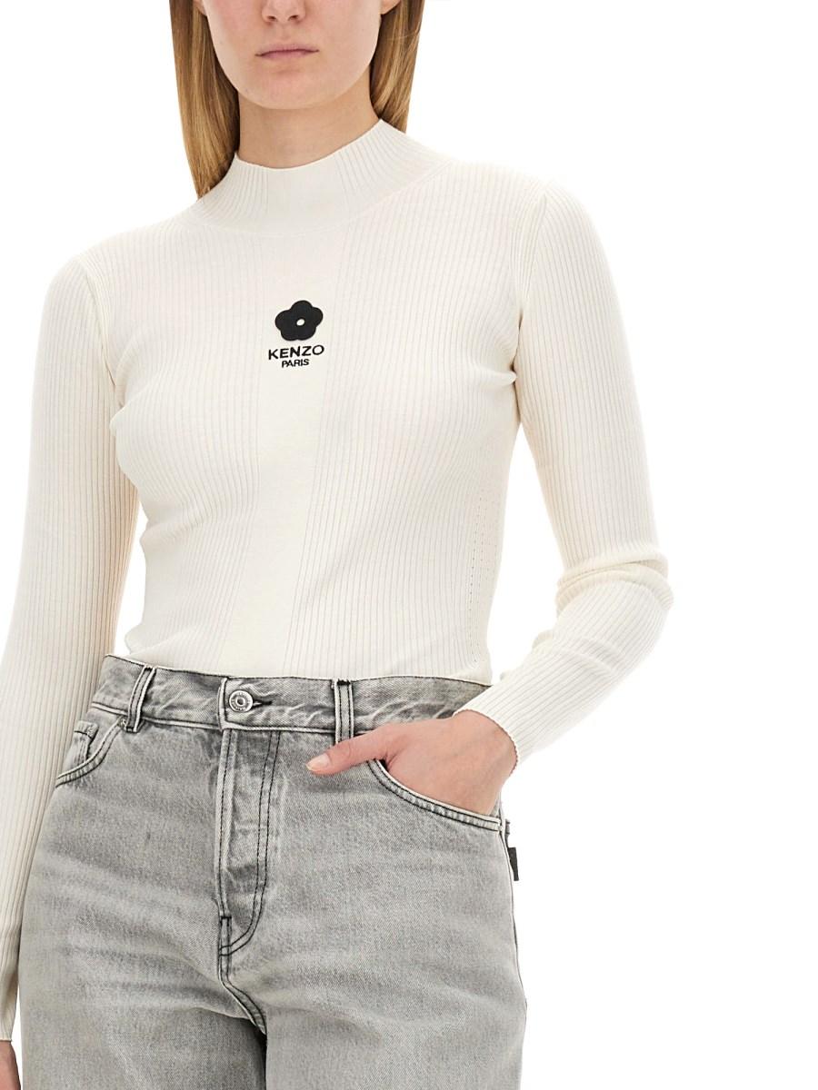 KENZO MAGLIA IN VISCOSA CON LOGO