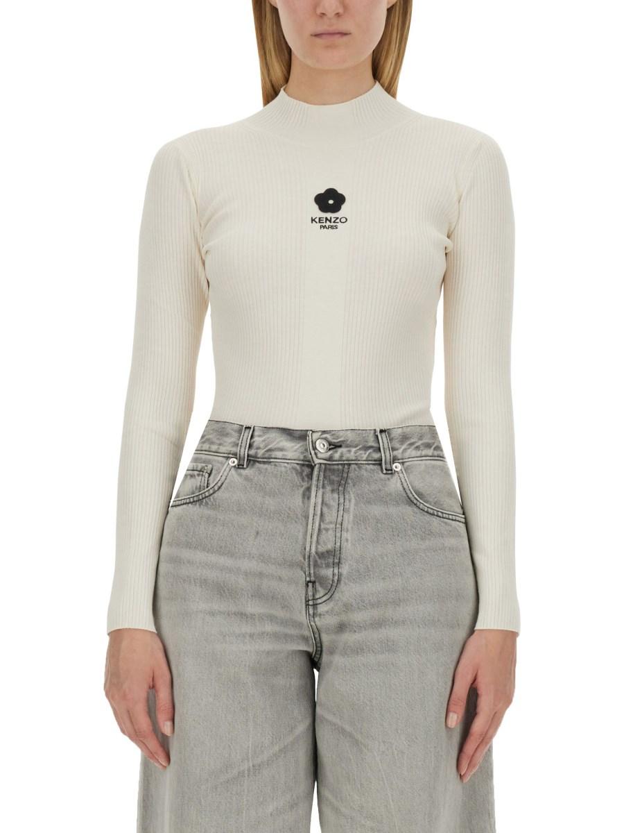 KENZO MAGLIA IN VISCOSA CON LOGO