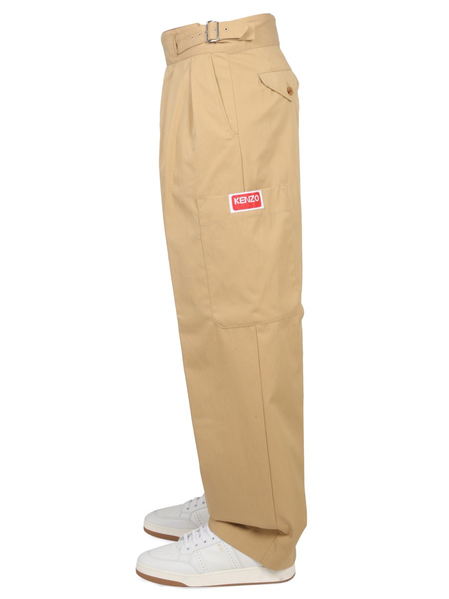 KENZO PANTALONE CARGO IN COTONE