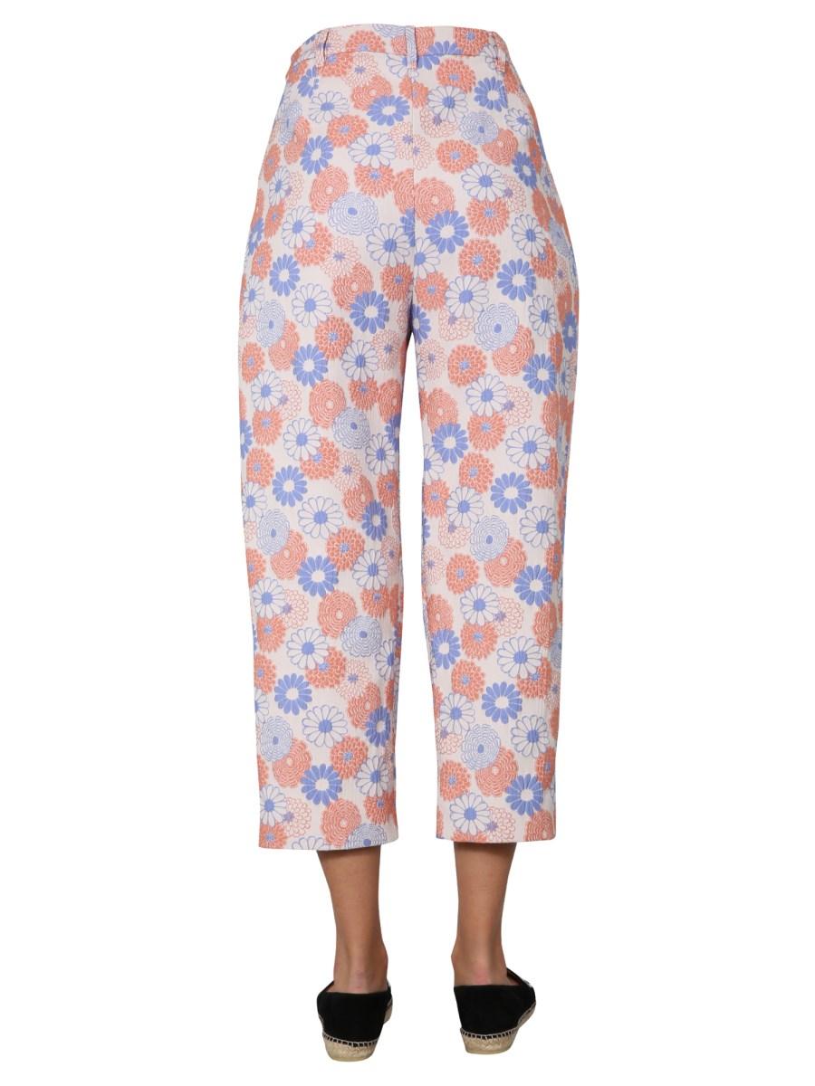 KENZO PANTALONE CROPPED CON MOTIVO "UNE FLOWER"