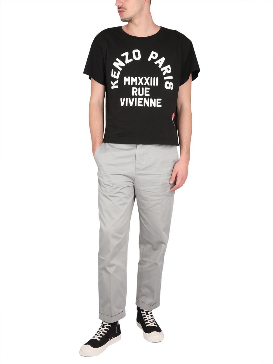 KENZO PANTALONE IN COTONE CLASSIC FIT