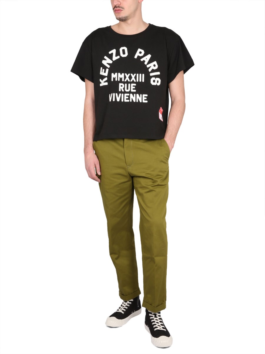 KENZO PANTALONE IN COTONE CLASSIC FIT